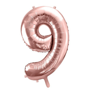 Palloncino in alluminio Cifra "9" Oro rosa - Decorazione di festa - Bellefete.ch 2