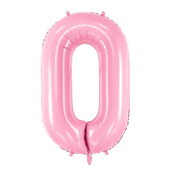 Palloncino in alluminio Numero "0" Rosa Chiaro - Decorazione della sala di compleanno - Bellefete.ch 2
