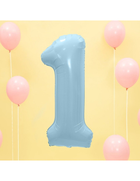 Palloncino in alluminio Cifra "1" Azzurro - Decorazione della stanza - Bellefete.ch Palloncino in alluminio Cifra "1" Azzurro - Decorazione della stanza - Bellefete.ch
