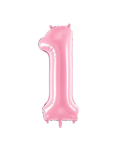 BALLON CHIFFRE 1 ROSE PASTEL EN SUISSE