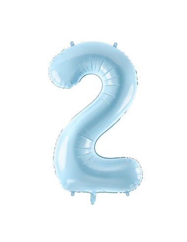 PALLONCINO NUMERO 2 BLU PASTELLO ECONOMICO