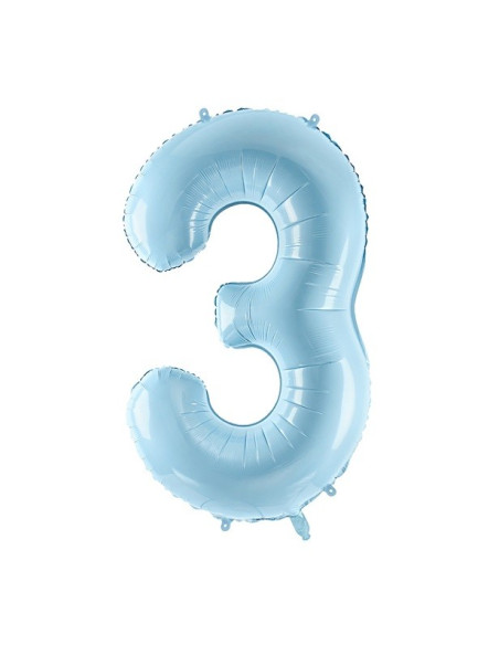 PALLONCINO NUMERO 3 BLU PASTELLO ECONOMICO