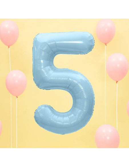 Palloncino in alluminio Numero "5" Azzurro - Decorazione della sala di compleanno - Bellefete.ch Palloncino in alluminio Numero "5" Azzurro - Decorazione della sala di compleanno - Bellefete.ch