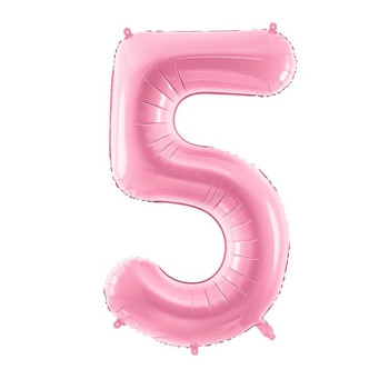 Palloncino in alluminio Cifra "5" Rosa Chiaro - Decorazione della sala di compleanno - Bellefete.ch 2