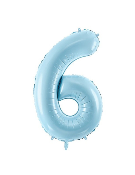 PALLONCINO NUMERO 6 BLU PASTELLO IN SVIZZERA
