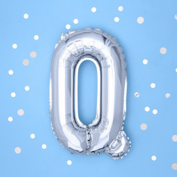 BUCHSTABE Q SILBERFOLIENBALLON