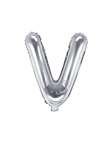 SILBERNER BUCHSTABEN-V-BALLON