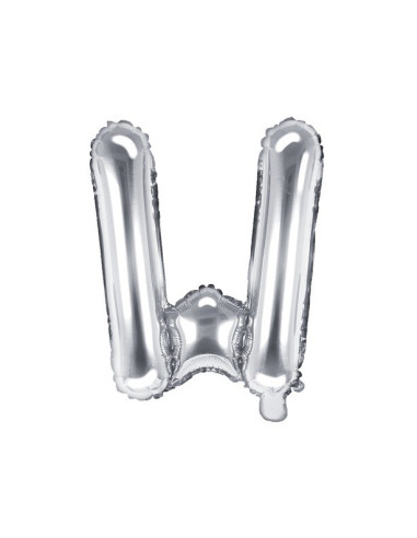 SILBERNER BUCHSTABEN-W-BALLON