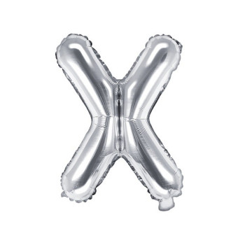 LETTERA X PALLONCINO IN ARGENTO 2