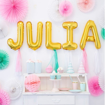 Palloncino lettera L in oro – palloncino alfabeto per decorazioni festive | BelleFete.ch 2