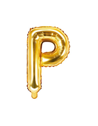 GOLDALUMINIUM-BUCHSTABEN-P-BALLON