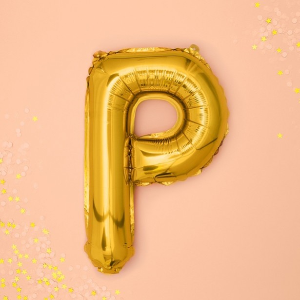Folienballon-Buchstabe P in Gold