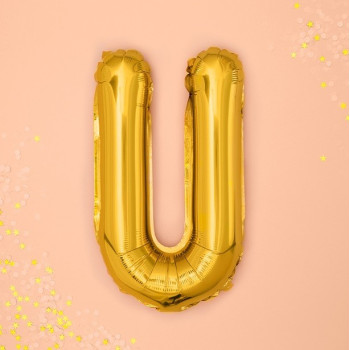 LETTERA U IN PALLONCINO ORO ECONOMICO