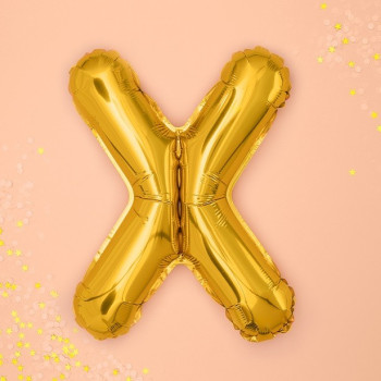 LETTERA X IN ALLUMINIO ORO