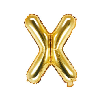 LETTERA X IN ALLUMINIO ORO 2