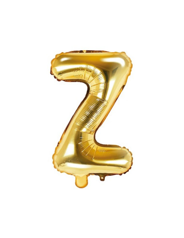 BALLON DE FETE LETTRE Z EN DOREE