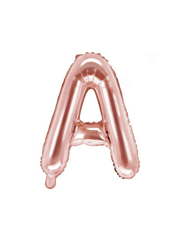BALLON LETTRE A EN ROSE GOLD