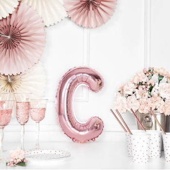 BALLON ALU LETTRE C ROSE GOLD 2