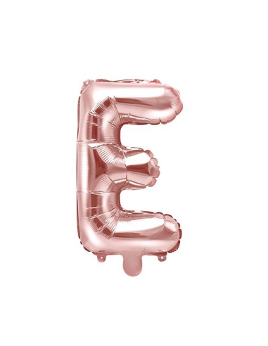 PALLONCINO IN ORO ROSA LETTERA E