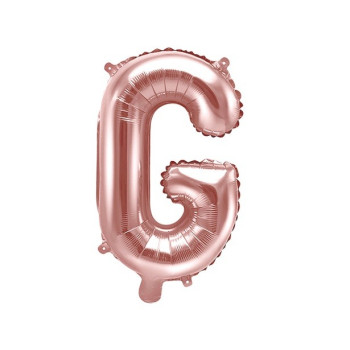 PALLONCINO ECONOMICO CON LETTERA G IN ORO ROSA 2