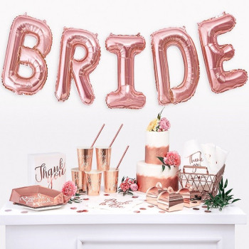 BALLON ALU LETTRE I ROSE GOLD 2
