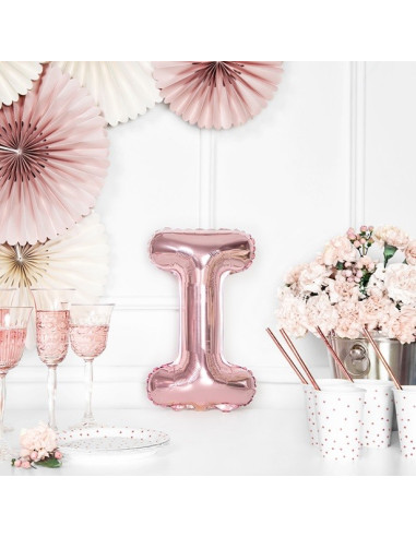 PALLONCINO CON LETTERA I IN ORO ROSA ECONOMICO
