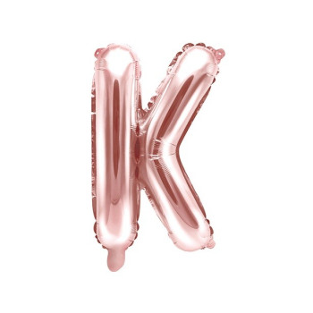 PALLONCINO ECONOMICO CON LETTERA K IN ORO ROSA 2