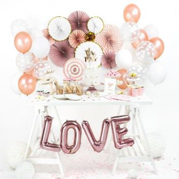 PALLONCINO CON LETTERA L IN ORO ROSA ECONOMICO 2