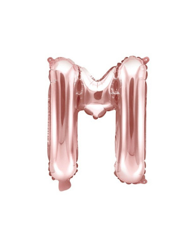 PALLONCINO FOIL LETTERA M ORO ROSA IN SVIZZERA
