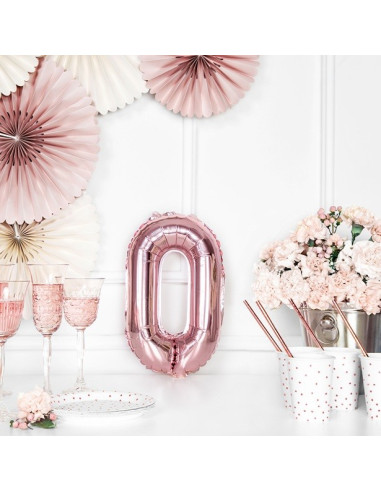 BALLON LETTRE O ROSE GOLD PAS CHER