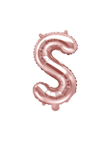 GÜNSTIGER BALLON MIT DEN BUCHSTABEN S AUS ROSÉGOLD