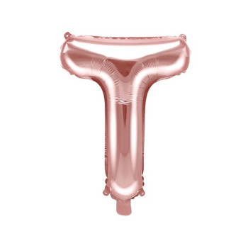 BALLON LETTRE T ROSE GOLD PAS CHER 2
