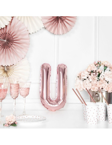BALLONS DE LETTRES ALUMINIUM ROSE GOLD