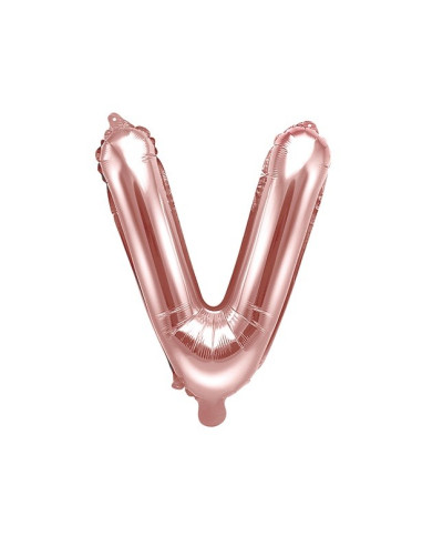 PALLONCINO CON LETTERA V IN ORO ROSA ECONOMICO