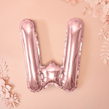 BALLON LETTRE W ROSE OR EN SUISSE