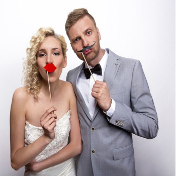 Rote Lippen Zubehör Foto - Party Dekoration und Selfie - Bellefete.ch 2