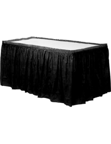 GÜNSTIGER SCHWARZER TISCHROCK AUS KUNSTSTOFF