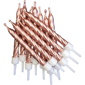 Bougies d'anniversaire spirales Rose Gold - Accessoire de fête et anniversaire - Bellefete.ch 2