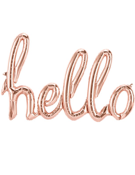 HALLO ROSA GOLD-PHRASE-BALLON HALLO ROSA GOLD-PHRASE-BALLON