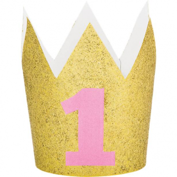 Cappellini a mini corona per bambina del 1° compleanno