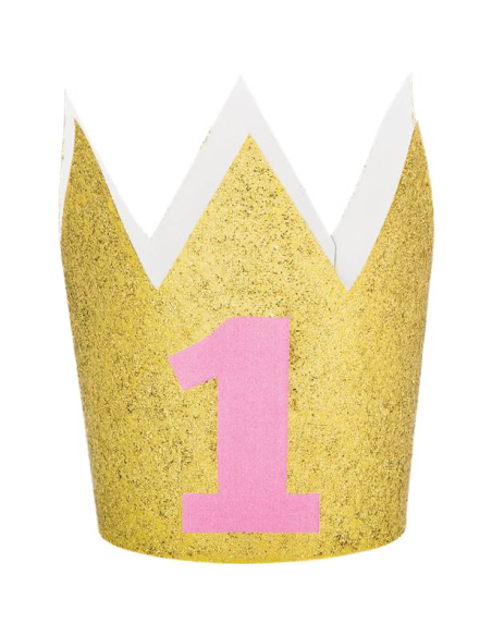 Cappellini a mini corona per bambina del 1° compleanno