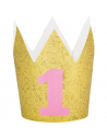 Cappellini a mini corona per bambina del 1° compleanno