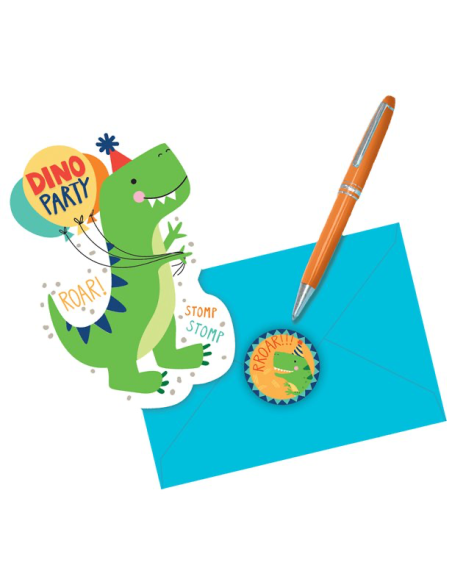 Biglietti d'invito Dinosauro - Compleanno divertente e preistorico - Bellefete.ch