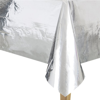 Versilberte Metalltischdecke - Partytischdekoration - Schweiz