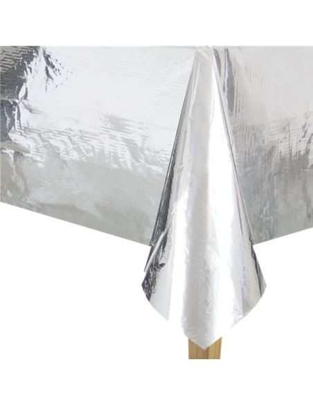 Versilberte Metalltischdecke - Partytischdekoration - Schweiz