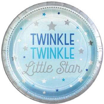 Assiettes fête Étoile Bleu - Déco fête bébé et anniversaire 1 an - Bellefete.ch