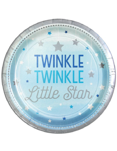 Piatti festa Étoile Bleu - Decorazione festa bambino e compleanno 1 anno - Bellefete.ch