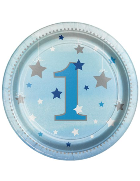 Dessertteller Petite Étoile Bleu - Geburtstagsdekoration 1 Jahr - Bellefete.ch