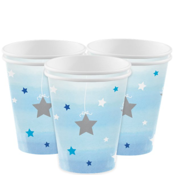 Gobelets de fête Petite Étoile Bleu - Décoration pour Baby Shower et premier anniversaire - bellefete.ch
