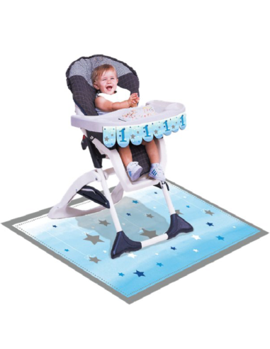Kit de chaise haute 1er Anniversaire Étoile Bleu - Baby Party - Bellefete.ch